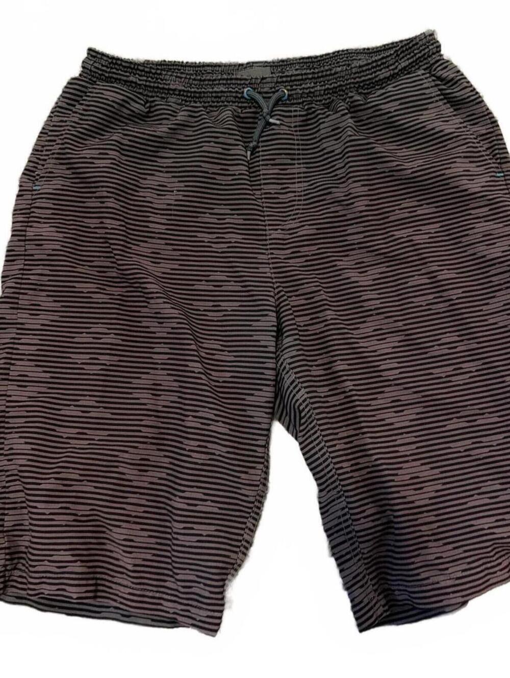 Eddie Bauer Boys XL Shorts Brown Striped -